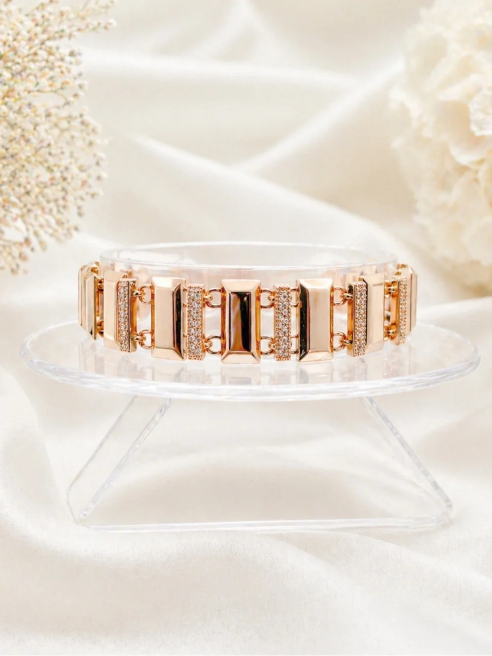 Kendra Scott Harp Adjustable Chain Bracelet rectangle bar rose gold tone - Picture 2 of 6